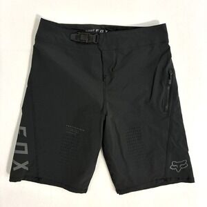 Fox Flexair Shorts Youth Size 8 Black Belted MTB Mountain Bike Cycling Riding